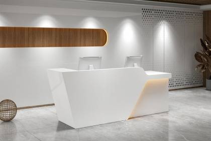 現代時尚烤漆辦公前臺