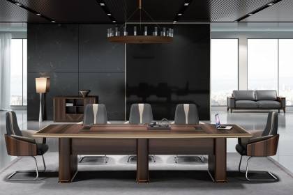 現(xiàn)代實木油漆會議桌